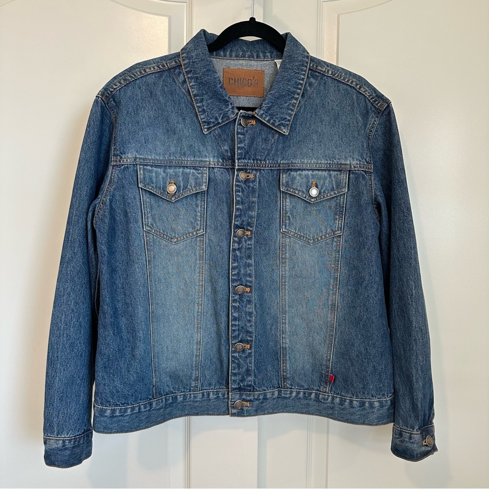 Chico's Blue Jean Jacket Size 2